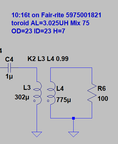 Output transformer section detail